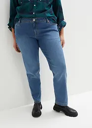 Jean droit taille mi-haute, extensible, bonprix