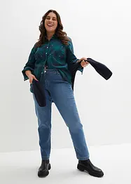 Jean droit taille mi-haute, extensible, bonprix