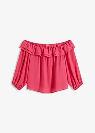Carmenbluse aus recyceltem Polyester, bonprix