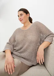 Pull ajouré brillant, bonprix