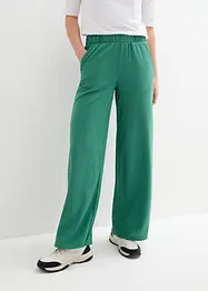 Weite Hose aus Strukturjersey, High-Waist, bonprix