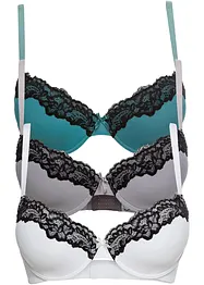 Lot de 3 soutiens-gorge à coques, bonprix