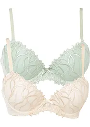 Lot de 2 soutiens-gorge avec coques et armatures, bonprix