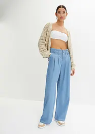Ajour-Strickjacke aus reiner Baumwolle, bonprix