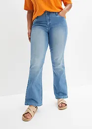 Jean flare taille mi-haute, extensible, bonprix