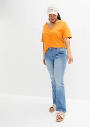 Jean flare taille mi-haute, extensible, bonprix