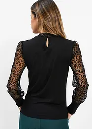T-shirt manches longues en viscose mélangée, bonprix
