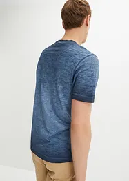 Henleyshirt, Kurzarm aus reiner Bio-Baumwolle in gewaschener Optik, bonprix
