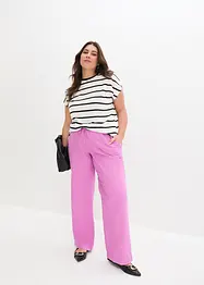 Pantalon large en lin mélangé, bonprix