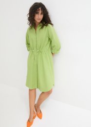 Robe-chemise longueur genou de style utilitaire en lin majoritaire avec élastique à la taille, bpc bonprix collection