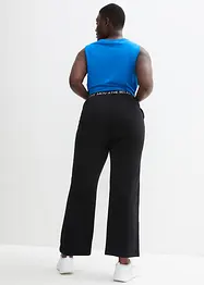 Pantalon de sport avec taille élastique, jambe large, bonprix