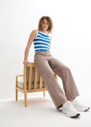 Pantalon twill avec jambes larges et taille confortable, bpc bonprix collection