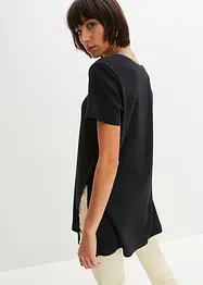 T-shirt long fendu sur le côté, bonprix