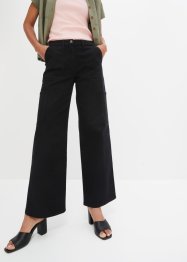 Pantalon large en twill style cargo, bpc bonprix collection