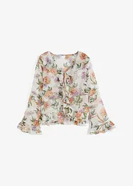 bedruckte Bluse mit Volants, bonprix