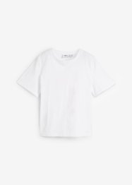 Bio-Baumwoll-T-Shirt mit platziertem Druck, kurzarm, bpc bonprix collection
