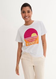 T-shirt manches courtes imprimé en coton, bpc bonprix collection