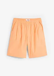 Weite Shorts mit Bundfalten mit Leinen mit High-Waist-Bequembund, bonprix