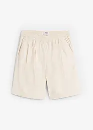 Weite Shorts mit Bundfalten mit Leinen mit High-Waist-Bequembund, bonprix