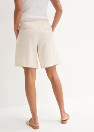 Weite Shorts mit Bundfalten mit Leinen mit High-Waist-Bequembund, bonprix