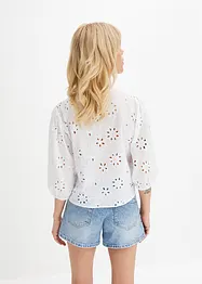 Bluse mit Lochmuster, bonprix