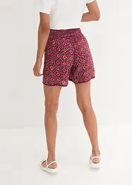 Bedruckte Crinkle-Shorts mit Gummibund, bonprix