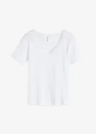 Rippshirt mit Spitze, bonprix