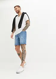 Stretch-Long-Jeans-Shorts, Regular Fit, John Baner JEANSWEAR