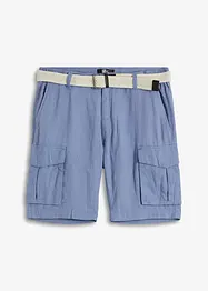 Bermuda cargo avec lin et ceinture, Regular, bonprix