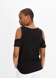 Cold-Shoulder Shirt mit Ösen, bonprix