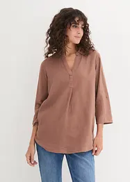 Leinen-Bluse, 3/4-Arm, bonprix