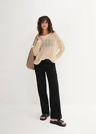 Pantalon large en lin mélangé, bonprix