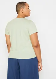 Lot de 2 T-shirts basiques avec imprimé, bonprix