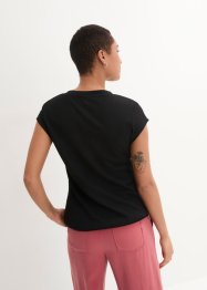 T-shirt détail noué en jersey texturé, bpc bonprix collection