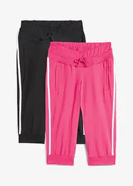 Jogginghose aus Baumwolle (2er Pack), Capri-Länge, bonprix