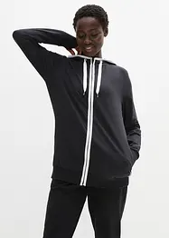 Sweat zippé en coton extensible, bonprix