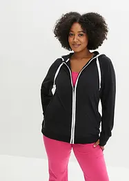 Sweat zippé en coton extensible, bonprix