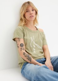 Shirt mit Cut-Out aus Bio-Baumwolle, RAINBOW