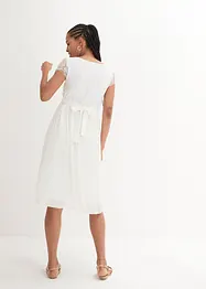 Robe de mariée de grossesse avec ceinture et jupe plissée, bonprix