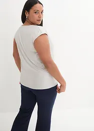 Shirttop mit Wasserfallausschnitt glänzend, bonprix