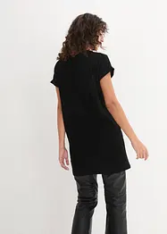 Boxy-Longshirt mit kurzen Ärmeln, bonprix