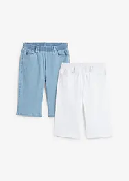 Lot de 2 bermudas extensibles, bonprix