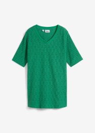 Crepe-Shirt mit Lochstickerei, leicht transparent, bpc bonprix collection