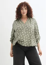 Musselin Tunika-Bluse mit Muster, bonprix