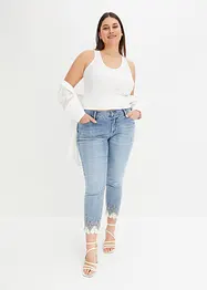 Skinny-Jeans mit Spitze, bonprix