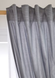 2lagiger Vorhang einfarbig mit Raffhalter (1er Pack), bpc living bonprix collection