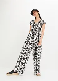 Jersey-Jumpsuit mit kurzem Arm, bonprix