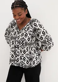 Blouse en coton imprimée, manche 3/4, bonprix