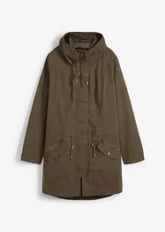 Parka courte en coton avec col montant, cintrée, bonprix