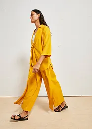 Palazzo-Hose aus luftigem Leinen-Mix, bonprix